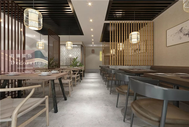 素凈淡雅風(fēng)銀川迎吉川菜館|銀川餐廳裝修設(shè)計
